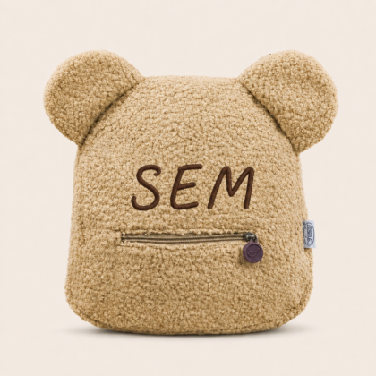 Rugzakje Teddy Cream met naam