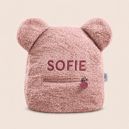 Rugzakje Teddy Pink met naam