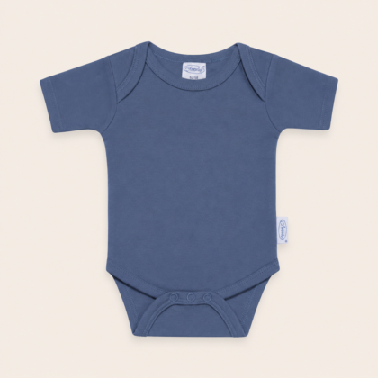 Romper Blauw maat 62-68 met naam