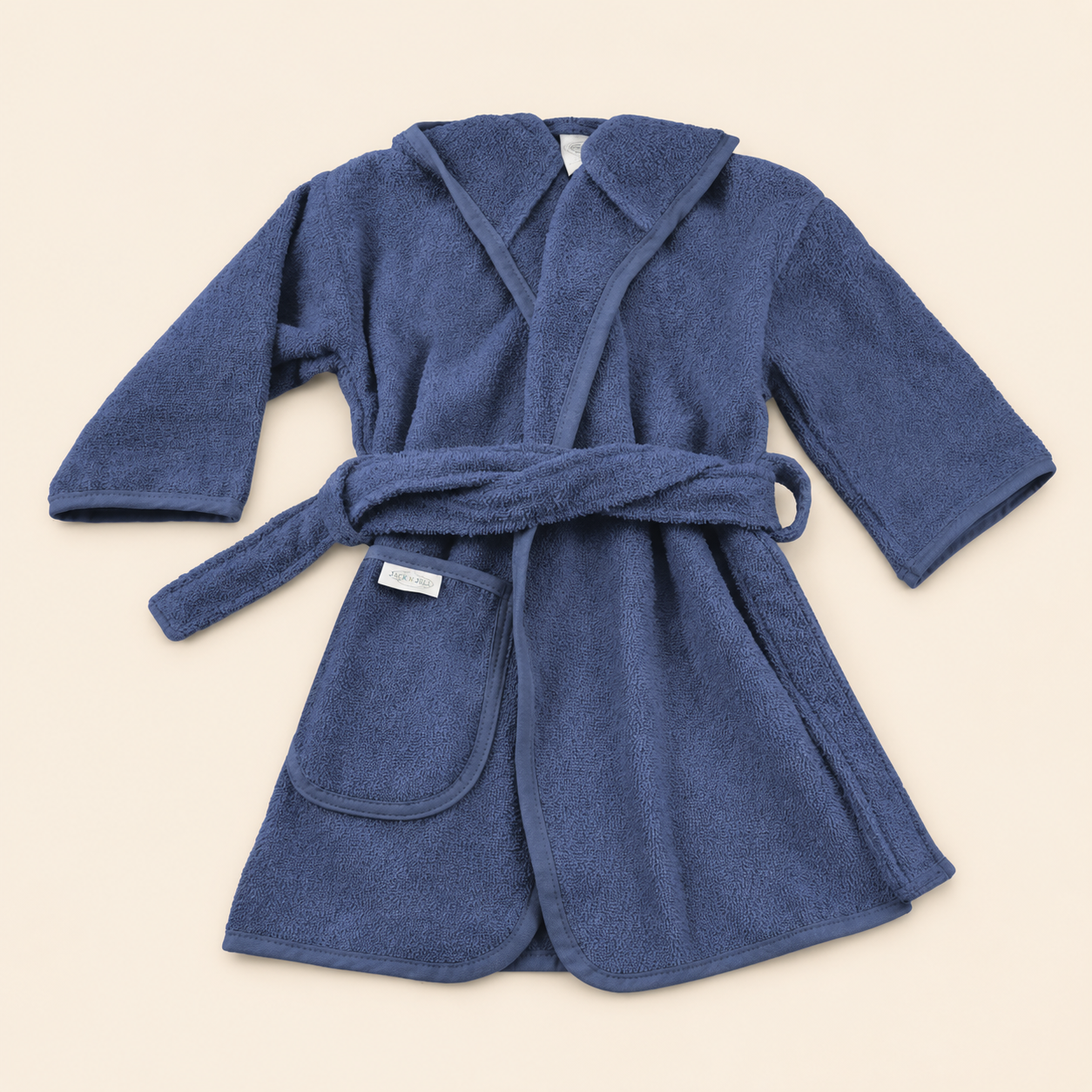 Badjas Blauw maat 8-10 jaar met naam