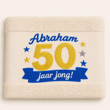 Handdoek Abraham 50 jaar jong
