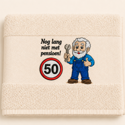 Handdoek Nog lang niet met pensioen