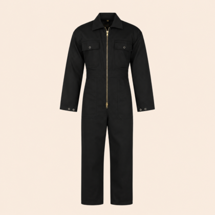 STØRVIK Kinderoverall Zwart met naam