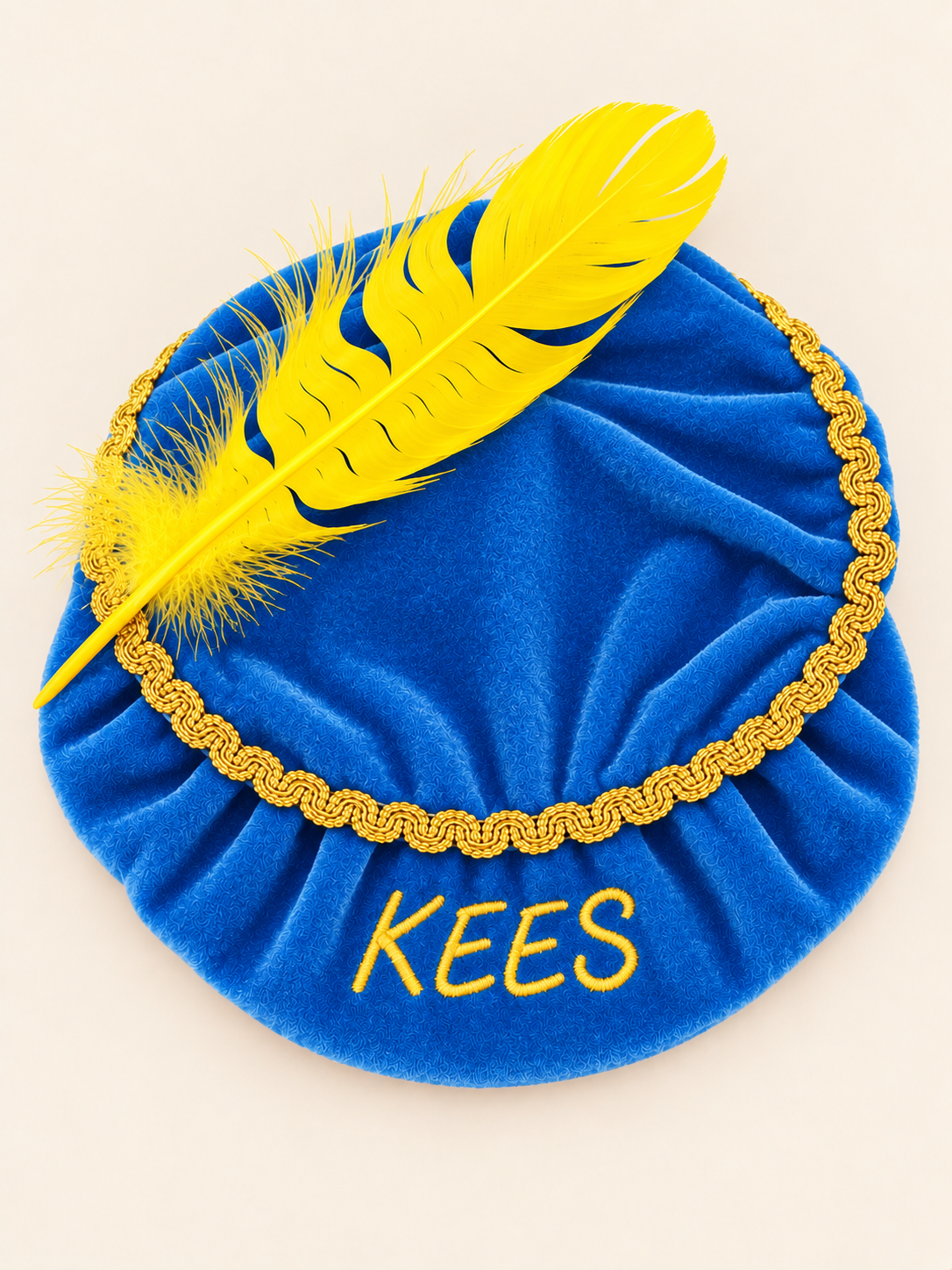 Pietenmuts blauw met naam