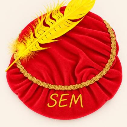 Pietenmuts rood met naam